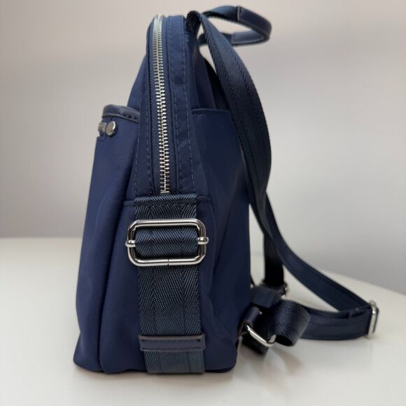 Calvin Klein Navy Blue Sussex Backpack Purse | Silver Hardware main image 8